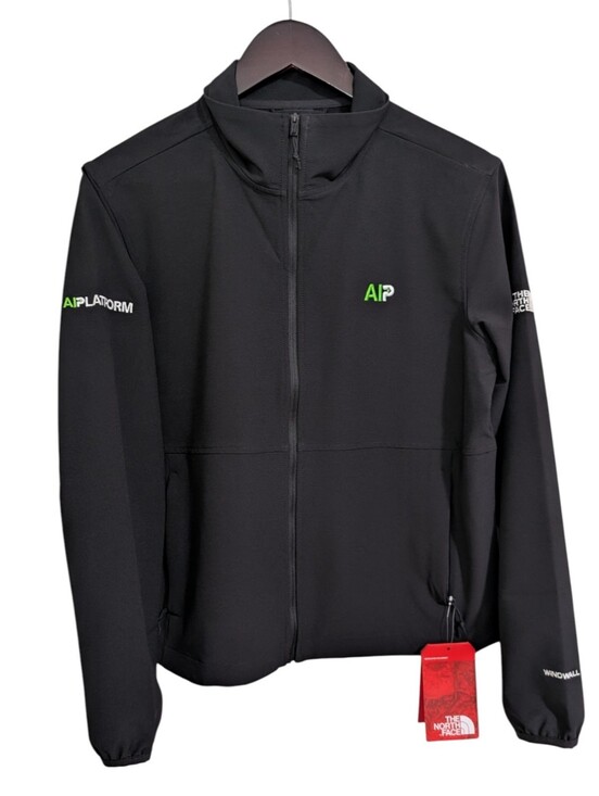 The North Face x Palantir AIP Platform TNF Windwall Softshell Jacket Black M NWT